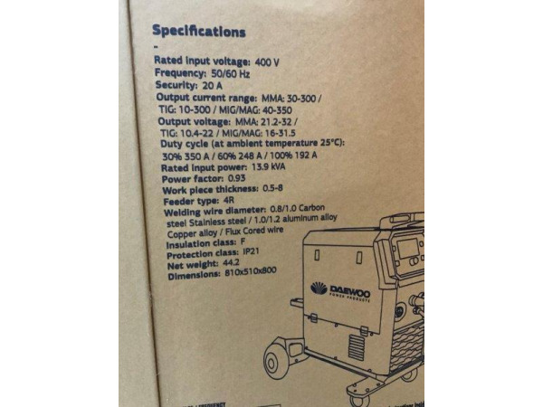 Daewoo lasapparaat met water koeler DAMIG-350GDL + DAWS-10L – foto 19 – kavel bij XL Auctions