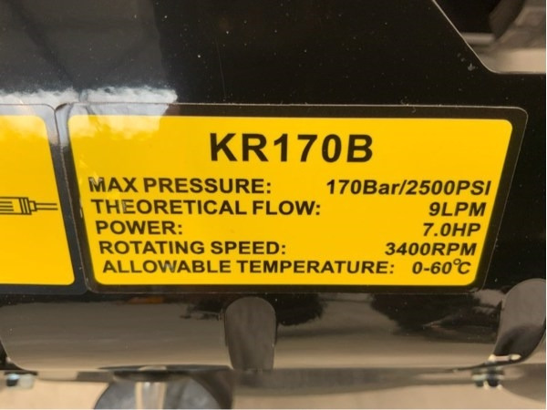 Kremer hogedrukreiniger benzine 170 bar KR-170B – foto 18 – kavel bij XL Auctions