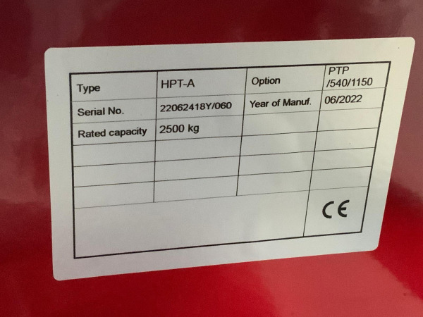 Palletwagen 2500kg 1140mm rood – foto 11 – kavel bij XL Auctions