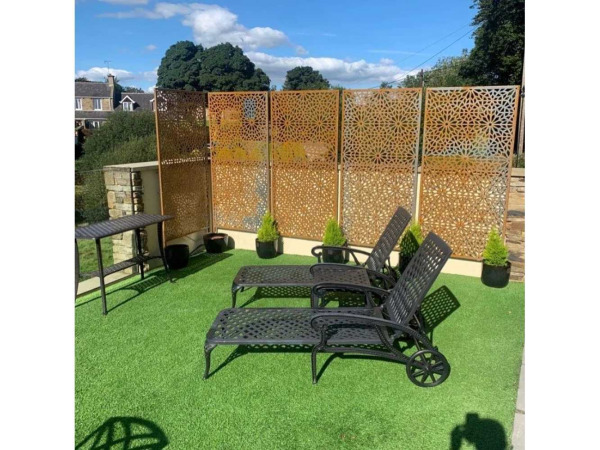 3x Metalen terrasscherm "Moucharabiya" 180x90cm – foto 2 – kavel bij XL Auctions