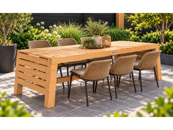 Woodvision Douglas tuintafel "Riva" - 225x94x78cm – foto 3 – kavel bij XL Auctions