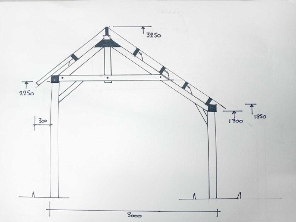 Traditionele Douglas kapschuur 940x360x325 cm – foto 2 – kavel bij XL Auctions