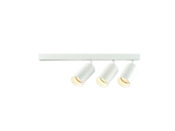 6x GU10 Opbouwspot Armatuur triple cilinder zand wit draaibaar – kavel bij XL Auctions