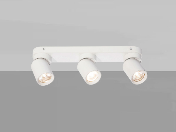 4x GU10 Opbouwspot Armatuur triple cilinder zand wit – foto 5 – kavel bij XL Auctions