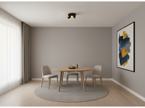 4x Rond GU10 Opbouwspot Armatuur triple zand zwart en goud – foto 4 – kavel bij XL Auctions