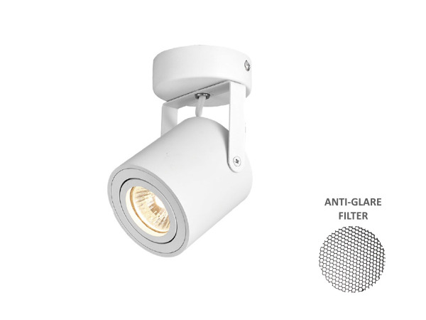6x GU10 Opbouwspot Armatuur cilinder zand wit draaibaar – kavel bij XL Auctions