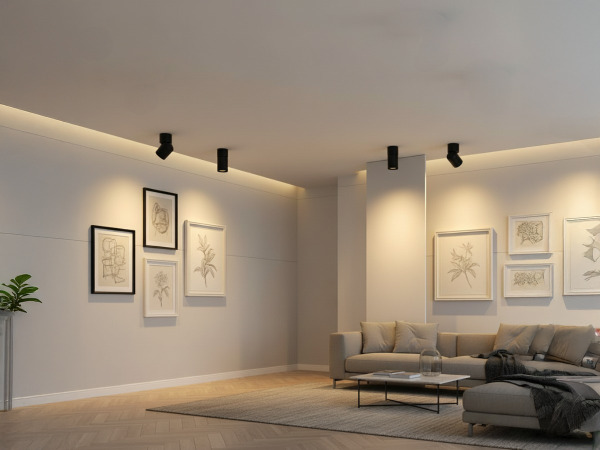 8x GU10 Opbouwspot Armatuur cilinder zand zwart draaibaar – foto 3 – kavel bij XL Auctions