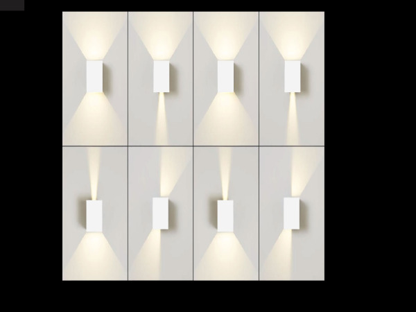 4x 12W LED wit Wandlamp duo licht verstelbaar waterdicht – foto 5 – kavel bij XL Auctions