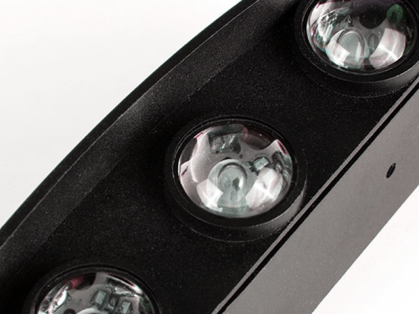 12x 6W LED Wandlamp zes licht zwart warm wit waterdicht – foto 4 – kavel bij XL Auctions