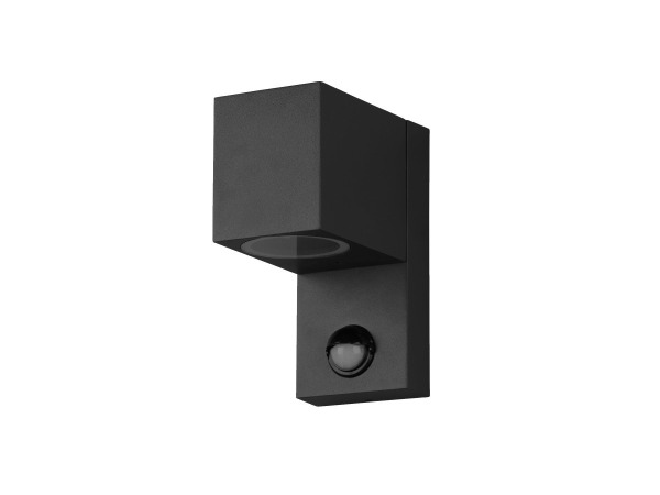 4x Wandlamp rechthoekig GU10 fitting zand zwart IP44 met sensor – foto 4 – kavel bij XL Auctions
