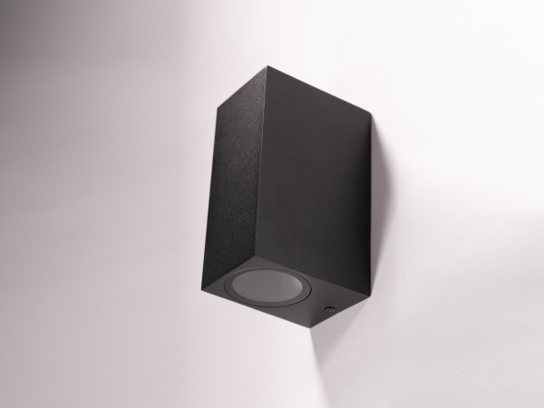 8x Wandlamp rechthoekig GU10 duo fitting zwart waterdicht – foto 5 – kavel bij XL Auctions