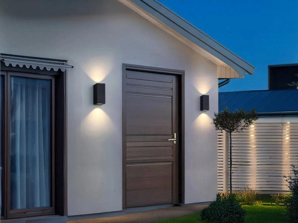 8x Wandlamp rechthoekig GU10 duo fitting zwart waterdicht – foto 7 – kavel bij XL Auctions