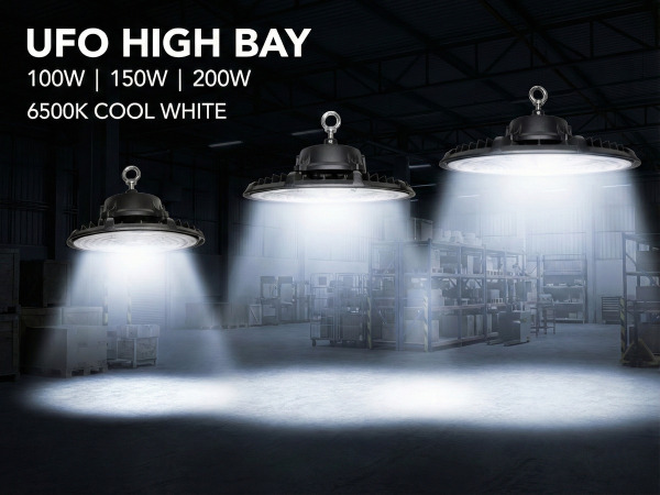 4x 150W 6500K PRO LED UFO HIGHBAY waterdicht – foto 5 – kavel bij XL Auctions
