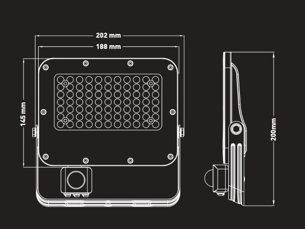 4x 50W 5000K LED Breedstralers met Sensor en Lens Waterdicht – foto 6 – kavel bij XL Auctions