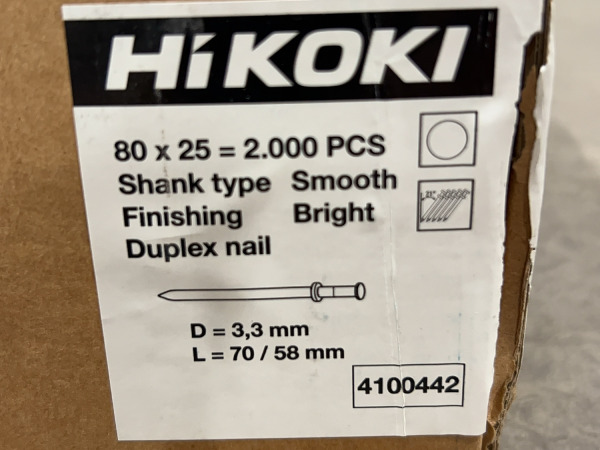 Hikoki gebonden duplex spijkers ø3,3x70mm 2000-pack – foto 5 – kavel bij XL Auctions