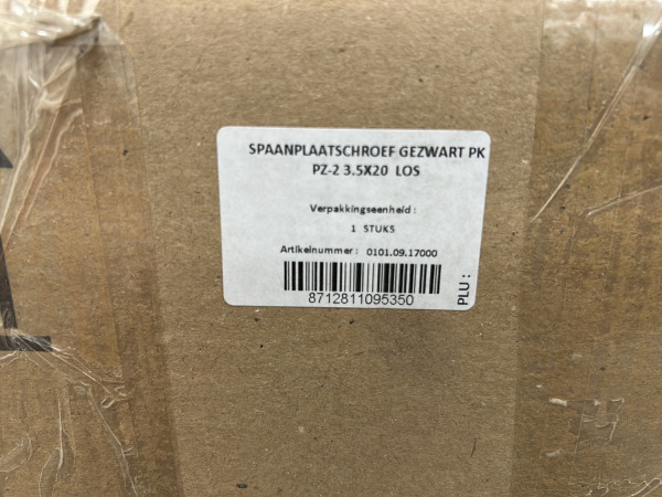 Doos spaanplaatschroeven zwart ø3,5x20mm PZ2 – foto 5 – kavel bij XL Auctions
