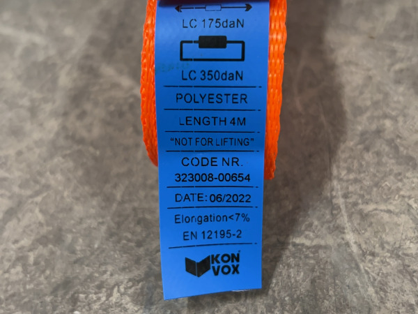25x Konvox spanband met klemgesp 25mm x 4m – foto 4 – kavel bij XL Auctions