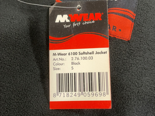 M Wear jas 6100 softshell zwart S – foto 7 – kavel bij XL Auctions