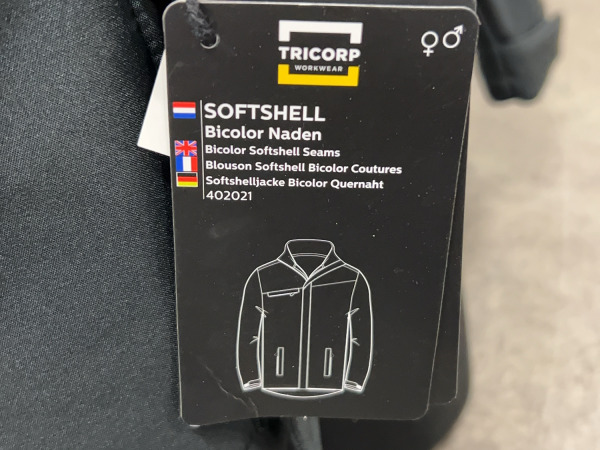 Tricorp softshell jas maat L zwart/oranje – foto 7 – kavel bij XL Auctions
