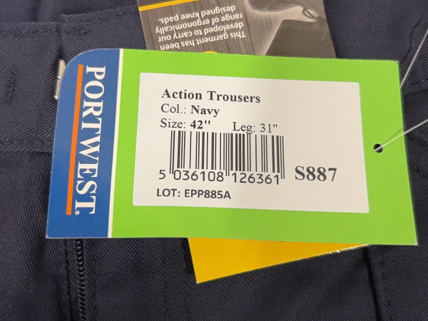 2x Portwest werkbroek maat 42 Action navy – foto 6 – kavel bij XL Auctions