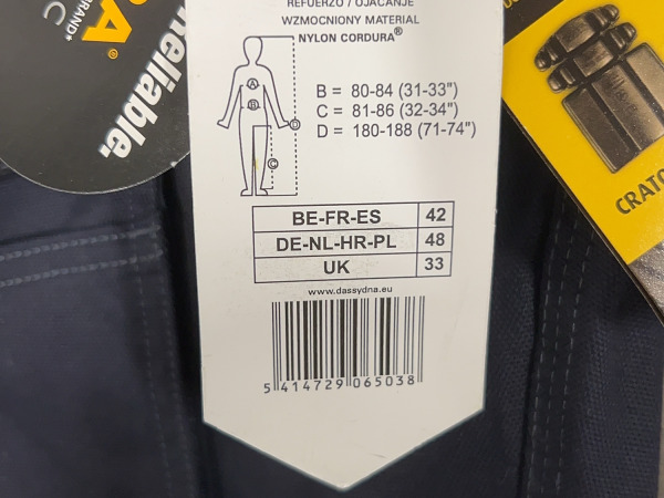 Dassy werkbroek maat 48 Bond blauw – foto 6 – kavel bij XL Auctions