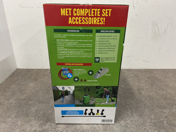 BSI batterijdrukspuit 16L met trolley – foto 3 – kavel bij XL Auctions