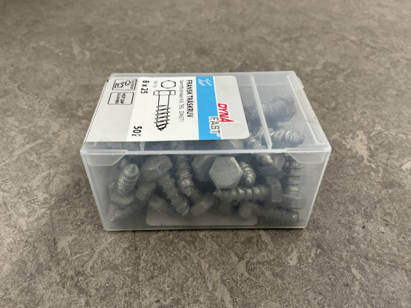 12x Dynafast houtdraadbout 8x25mm zeskant 50-pack – foto 2 – kavel bij XL Auctions