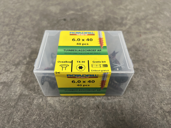 4x Rotadrill tuinbeslagschroeven AR ø6,0x40mm 40-pack – kavel bij XL Auctions