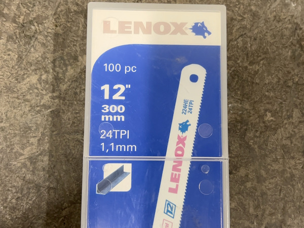 Lenox handzaagblad 300mm 100-pack – foto 2 – kavel bij XL Auctions