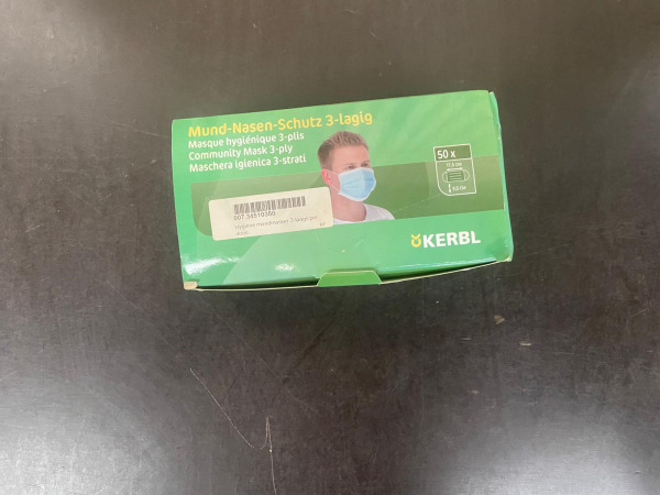 KERBL Mondmaskers 3-Laags – Doos van 50 Stuks – kavel bij XL Auctions