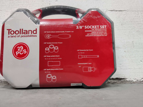 Toolland dopsleutelset 29-pack staal – foto 3 – kavel bij XL Auctions