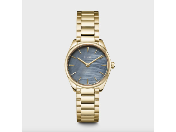 Cluse horloge Féroce Mini Watch Steel, Blue Pearl