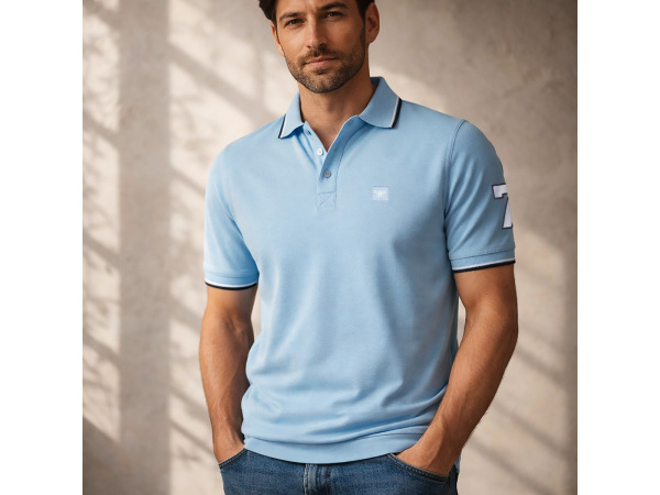 Cappuccino Italia Polo Applique Pique - Sky - XXL – foto 2 – kavel bij XL Auctions