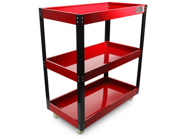 Werkplaatswagen / Gereedschapswagen - 3 niveaus - Rood – foto 5 – kavel bij XL Auctions