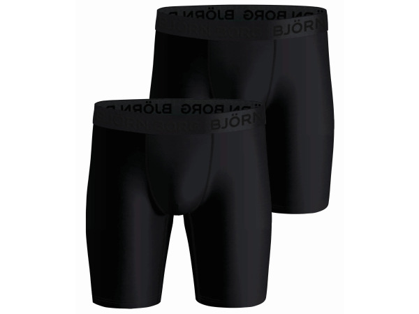Bjorn Borg 2-Pack Performance Boxers Long Leg Zwart - S