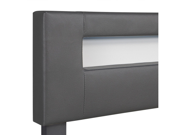 Gestoffeerd Bed - 180 x 200 cm - Grijs - LED Verlichting – foto 9 – kavel bij XL Auctions