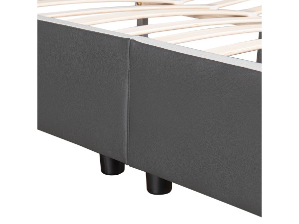 Gestoffeerd Bed - 180 x 200 cm - Grijs - LED Verlichting – foto 11 – kavel bij XL Auctions