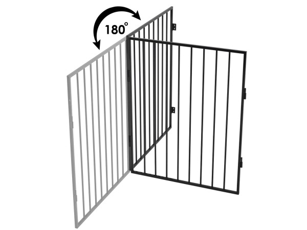 Metalen kachelscherm / openhaard hek - 300 cm - Incl. Poort – foto 11 – kavel bij XL Auctions