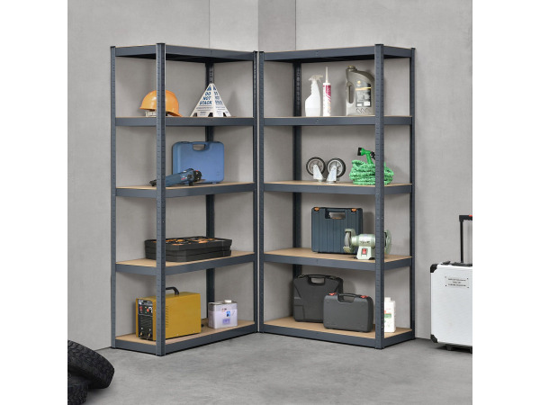 Stellingkast Dubbel - 180x90x40 cm - Grijs – foto 20 – kavel bij XL Auctions