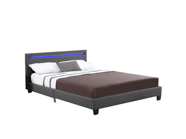 Gestoffeerd bed Verona - 120 x 200cm - Donkergrijs – kavel bij XL Auctions