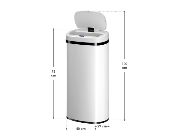 Prullenbak automatisch 70 ltr wit – foto 3 – kavel bij XL Auctions