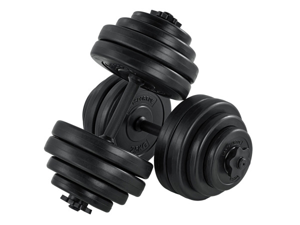 Dumbbellset - Totaal 30kg - 2 stuks - Zwart – kavel bij XL Auctions