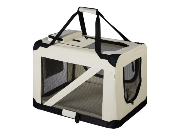 Hondentransportbox L opvouwbaar 70 x 50 x 52 cm beige – foto 15 – kavel bij XL Auctions