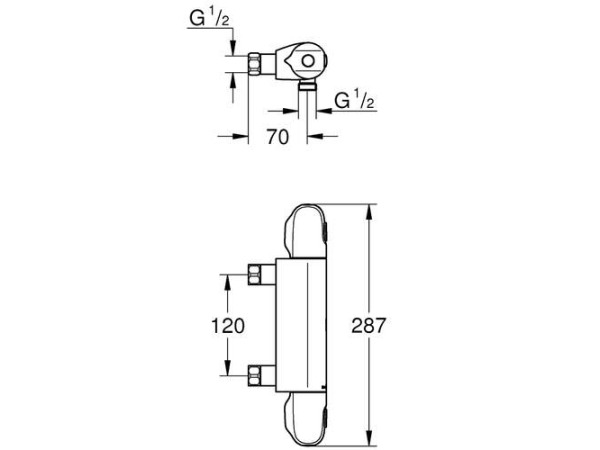Grohe Grohtherm 1000 thermostatische douchekraan 12cm – foto 2 – kavel bij XL Auctions