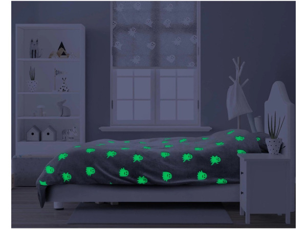 Dekbedovertrek Glow in the dark Spooky Grey 140 x 200/220 cm