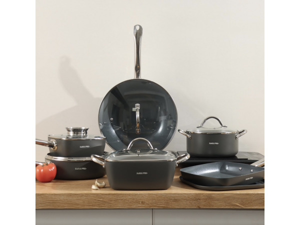 Swiss Pro 12-delige Pannenset Grijs - Aluminium – foto 2 – kavel bij XL Auctions