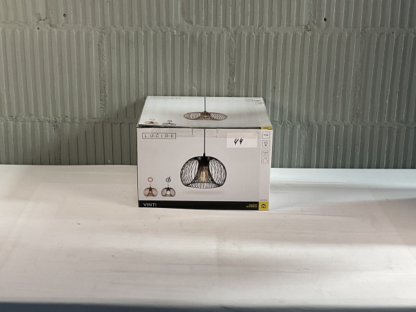 Lucide Vinti Hanglamp Zwart – foto 3 – kavel bij XL Auctions