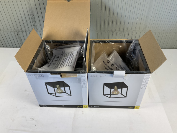 2x Lucide Ruben Plafondlamp – foto 2 – kavel bij XL Auctions