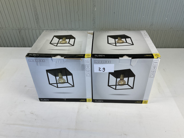 2x Lucide Ruben Plafondlamp – foto 5 – kavel bij XL Auctions
