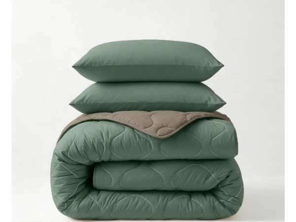 Lazy Dekbed Zonder Overtrek - Groen/Kaki 200x200cm – kavel bij XL Auctions